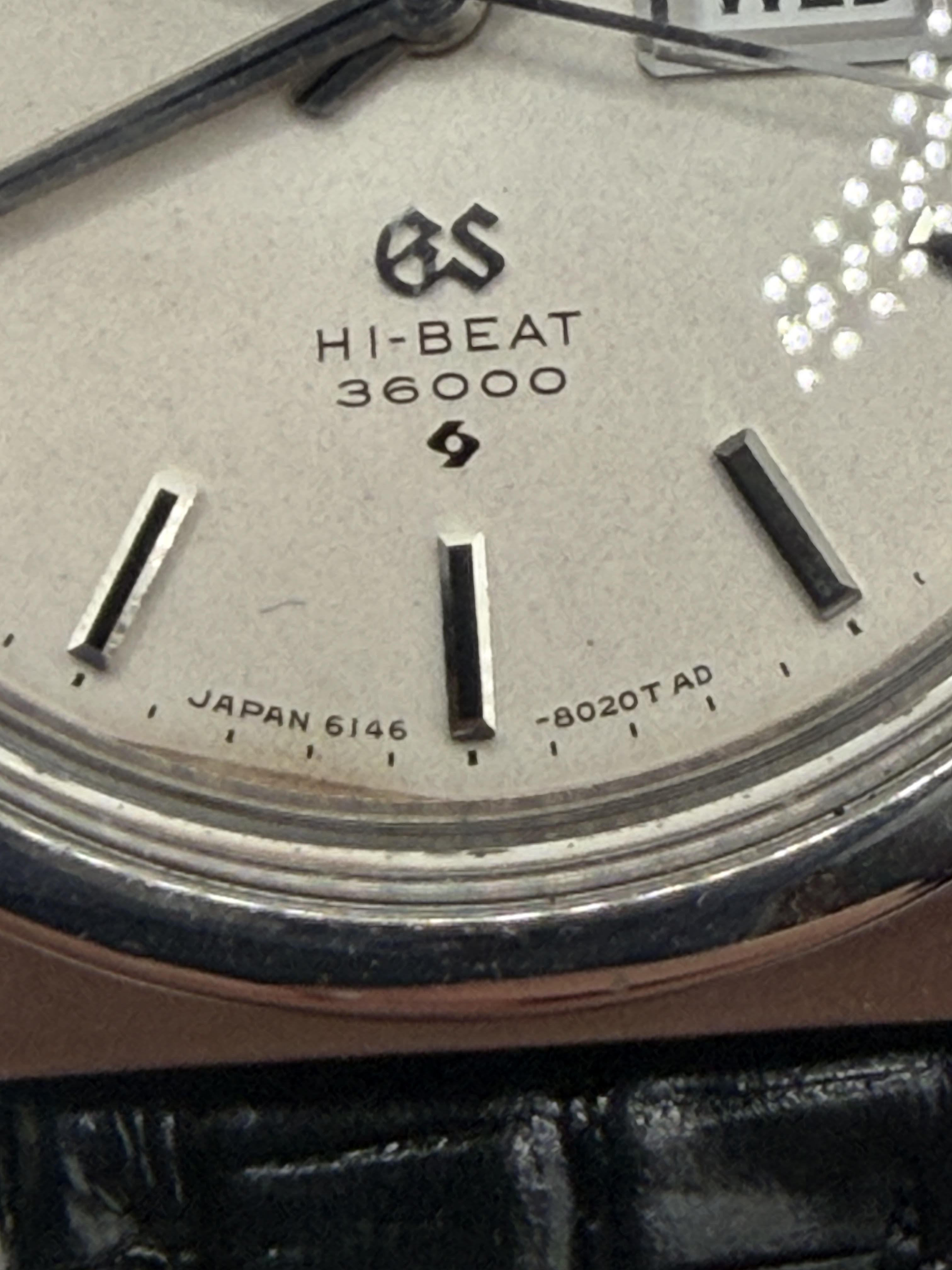 Grand Seiko 6146 Hi-Beat 36000 dial macro